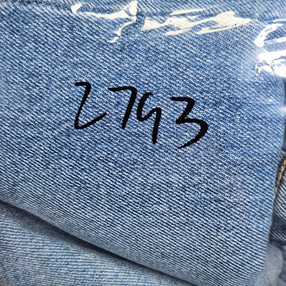 Old Navy OG Loose Button Fly Jeans Womens 18T Tall Blue High Rise Split Hem NEW - Picture 16 of 16